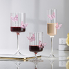 3D Pink Butterflies Champagne Goblet Glasses for Weddings Party