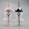 2026 Soccer Bear with Straw and Lid Reusable Glass Water Cup