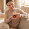 Colorful Printed Pattern Double Wall High Borosilicate Glass Mug