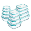 Microwave Dishwasher Kitchen Food Containers Glass Lunch Box with Lid