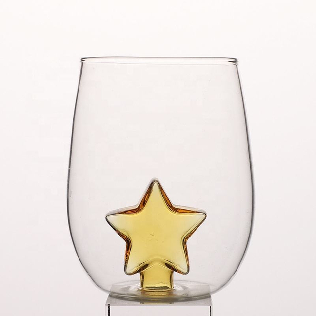 Promotional Glassware Gift Clear 3D Pumpkin Tasting Stemless Wine Glasses