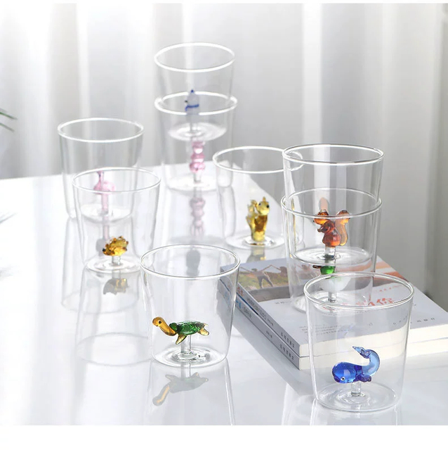 Cartoon Animal Three-dimensional Cups Wedding Party Sublimated Wine Glasses