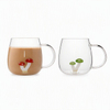 Borosilicate Glass Coffee Mug with Embedded 3D Mushroom Glass Element