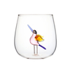 Creative 3D Bird Inner Decoration Borosilicate Drinking Glass Tumbler