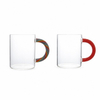 Creative High Borosilicate Glass Cup With Unique Striped Handle