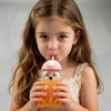 2026 Soccer Bear with Straw and Lid Reusable Glass Water Cup