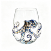 Cartoon Blue Ringed Octopus 3D Marine Animal Glass Milk Cup