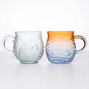 Cross-Border High Borosilicate Heat-Resistant 390ml Handblown Coffee Mug