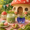 Borosilicate Glass Coffee Mug with Embedded 3D Mushroom Glass Element