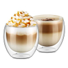 Hand Blown Double Walled Egg Shaped Clear Glass Coffee Cup