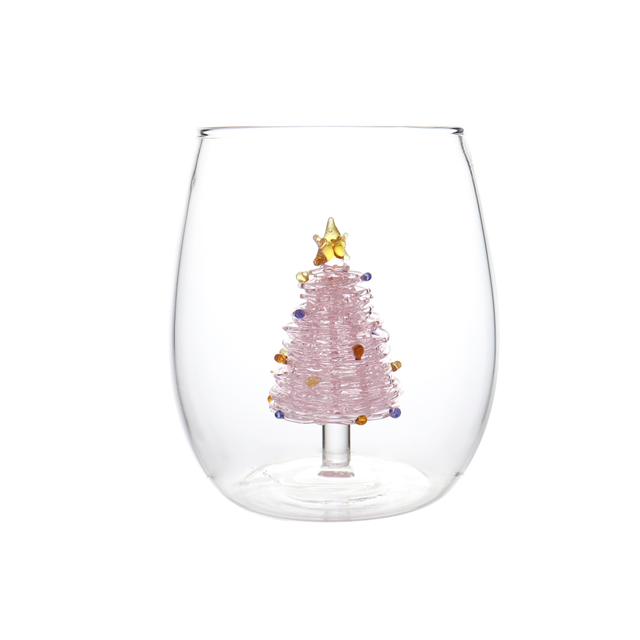 High-Borosilicate Glass 3D Christmas Tree Wishing Mug For Coffee
