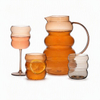 Wholesale Customized Gourd Shaped Cold Beverage Glass Jug and Cup Set