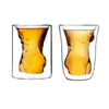 Creative Sexy Lady Muscle Man Double Wall Glass Whiskey Glasses