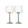 Elegant Handmade High Borosilicate Glass Goblet with Three-dimensional Lemon