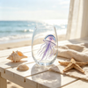 Cartoon Blue Ringed Octopus 3D Marine Animal Glass Milk Cup