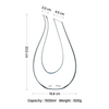 U-shaped Hand-blown Red Wine Lead-free Crystal Glass Wine Decanter