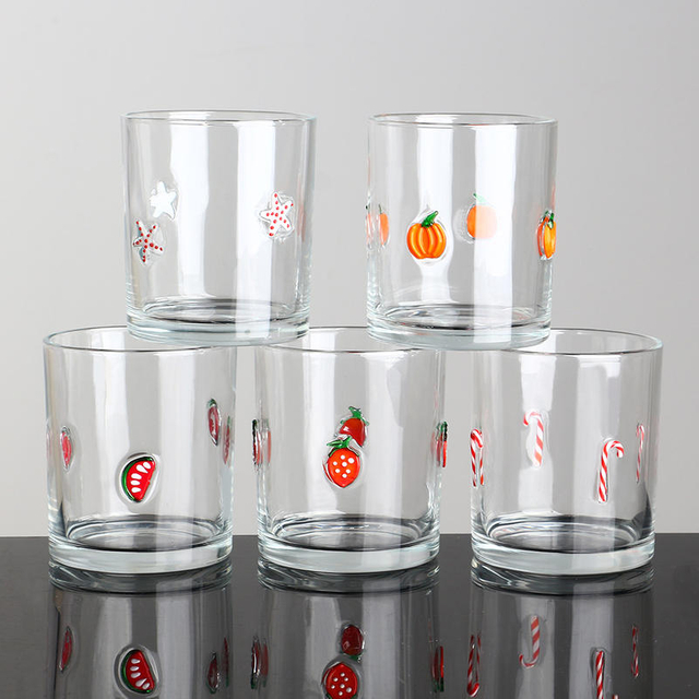 Cute 3D Animal Fruit Lead-Free Glass Water Cup for Home