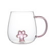 High Borosilicate Glass Coffee Mugs Cute Cartoon 3D Animal Design