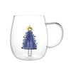 High-Borosilicate Glass 3D Christmas Tree Wishing Mug For Coffee