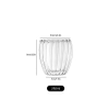 Bestselling Wholesale Fancy Stripe Double Wall Glass Cup for Coffee