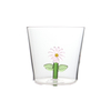 High Borosilicate Glass Coffee Mug with Embedded 3D Floral Design