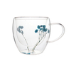 250ml Handmade High Borosilicate Double Wall Glass Cup Dry Flower