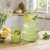 Wholesale Customized Gourd Shaped Cold Beverage Glass Jug and Cup Set