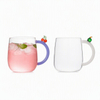 Custom Personalized 3D Deco Clear Coffee Mug with Color Handle