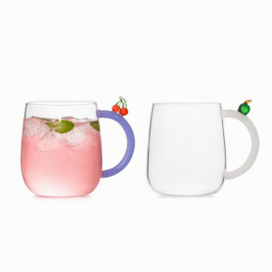Custom Personalized 3D Deco Clear Coffee Mug with Color Handle