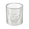 Handmade Double Wall Skeleton Shaped Skull Head Whiskey Glass Cup