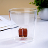 OEM/ODM 3D Figurine Inside High Borosilicate Christmas Glass Cup