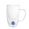 Hand Blown Borosilicate 3D Dec Double Wall Glass Coffee Mug
