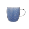 Customized Double Wall Glass Cups with Crystals Fillings Sparkling Diamond