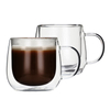 Home Insulated Minimalist Double-Walled High Borosilicate Glass Cup with Handle