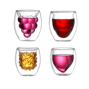3D Fruit Shaped Double Wall High Borosilicate Glass Tumbler Cup